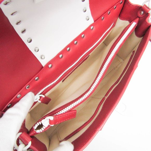 VALENTINO GARAVANI Red Leather Shoulder Bag - Picture 4 of 16